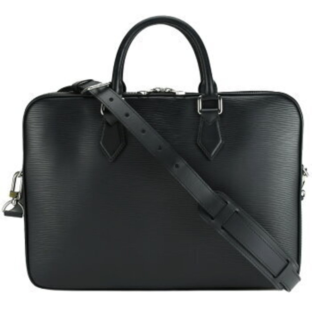 Louis Vuitton Epi Dandy Briefcase Business Bag Document Black Leather